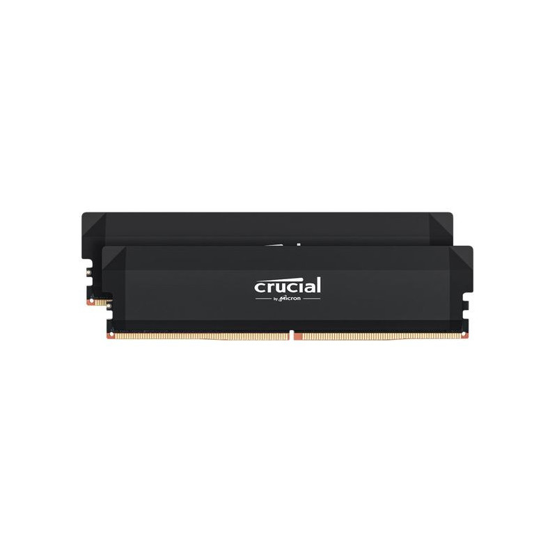 Crucial Pro 32GB (2x16GB) DDR5 UDIMM 6400MHz CL32 Black Heat Spreader Overclocking Support Intel XMP AMD Ryzen Desktop PC Gam