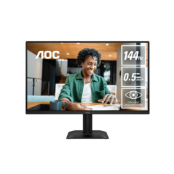 AOC 23.8' IPS, 1920×1080@144Hz, 4ms GtG, 300 cd/m², 1500:1, 178° VA, sRGB 112%, HDMI/DP, tilt -5°~23°, 16.7M colors, 1