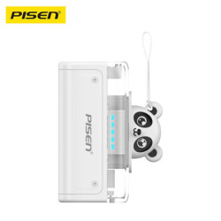 Pisen Power Tiny 22.5W  CCC-Certified 5K (5000mAh) Mini Power Bank - USB-A   USB-C Port, 2-in-1 Design, Built-in Stand, 2 Yea