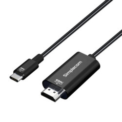 Simplecom DA324 USB-C to HDMI 2.1 Cable 2M, 8K@60Hz, DP1.4 Alt, HDCP1.4/2.3, HDR10, DSC1.1/1.2a, Audio LPCM/AC3/DTS/DTS-HD/Do