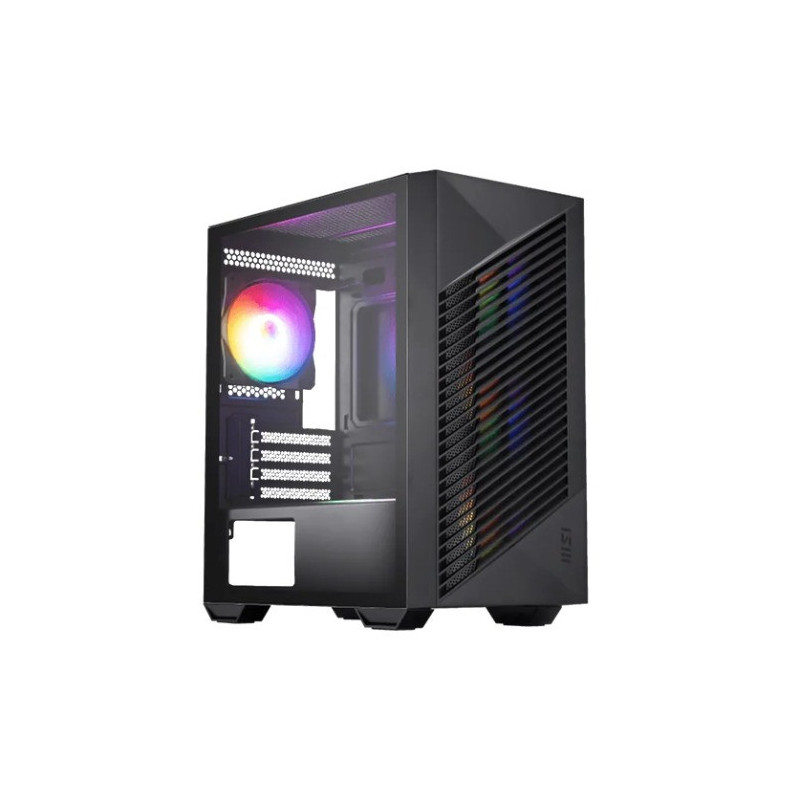 MSI PRO FORGE M050A Mini-Tower, mATX/ITX, GPU 300mm, CPU 160mm, PSU 170mm, 4 slots, 4×RGB fans, 2×2.5', 2×3.5', 120/240mm 