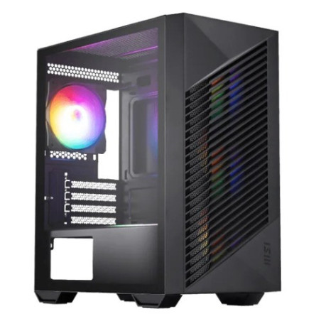 MSI PRO FORGE M050A Mini-Tower, mATX/ITX, GPU 300mm, CPU 160mm, PSU 170mm, 4 slots, 4×RGB fans, 2×2.5', 2×3.5', 120/240mm 