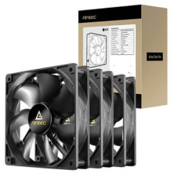 Antec N12 3PK 120mm DC fans, hydraulic bearing, 1200RPM, 42.58CFM, 1.11mmH₂O, 22.3dB, 30k h life, 3-pin, 12V, ≤0.24A, 1-y