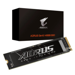 Gigabyte AORUS Gen5 14000 SSD 4TB PCIe5x4 NVMe2.0 M.2 2280 3D TLC LPDDR4 8GB 14100/12600MB/s 80x22x3.5mm MTBF1.6M 11.5W 5yr/3