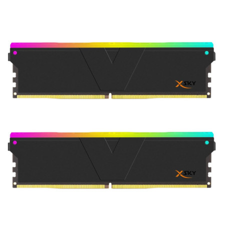 V-Color TMXSAL1660836KWK 32GB (2x16GB) DDR5 6000MHz MANTA XSKY RGB U-DIMM CL 36-38-38-96 1.25V (BLACK) AMD EXPO