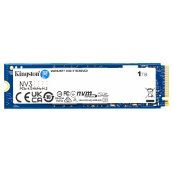 Kingston SNV3S NV3 1TB PCle 4.0x4 NVMe M.2 2280 Gen4 SSD 6000/4000MB/s 3D HAND compaitible Notebook and SFF 5Y Limited