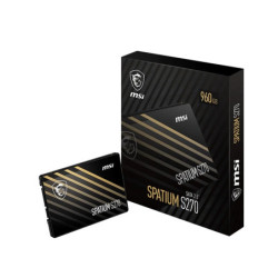 MSI SPATIUM S270 SATA 2.5' 960GB,  PHISON S11, 3D NAND, SATA III 6Gbps, Sequential Read up to 500MB/s, Sequential Write up to
