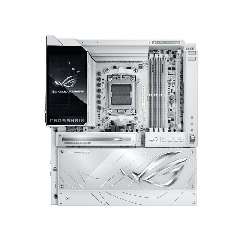 ASUS AMD ROG CROSSHAIR X870E GLACIAL, AM5, X870E, DDR5 256GB, PCIe 5.0, 7x M.2, Wi-Fi 7, Dual 10GbE, USB4, E-ATX, 2yr wty