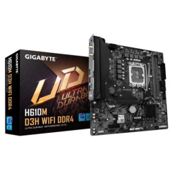 Gigabyte H610M D3H WIFI DDR4 Intel LGA 1700 , 2x DDR4 ~64GB, 1 x HDMI, 1x PCI x16, 1x PCI eq E x1,1x M.2, 4x SATA, 4x USB3.2, 2x