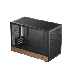 DeepCool CH260 Wood High Airflow Compact Micro-ATX Wood Grain Case.USB3.0×2、Gen2 Type-C x1、Audio/Mic×1