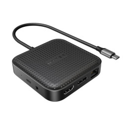 Targus HyperDrive USB4 Mobile Dock USB-C 100W PD Passthrough 8K@30Hz 4K@60Hz 1xDP1.4 1xHDMI2.1  2xUSB-A 1xUSB-C 1xUSB4 Black 