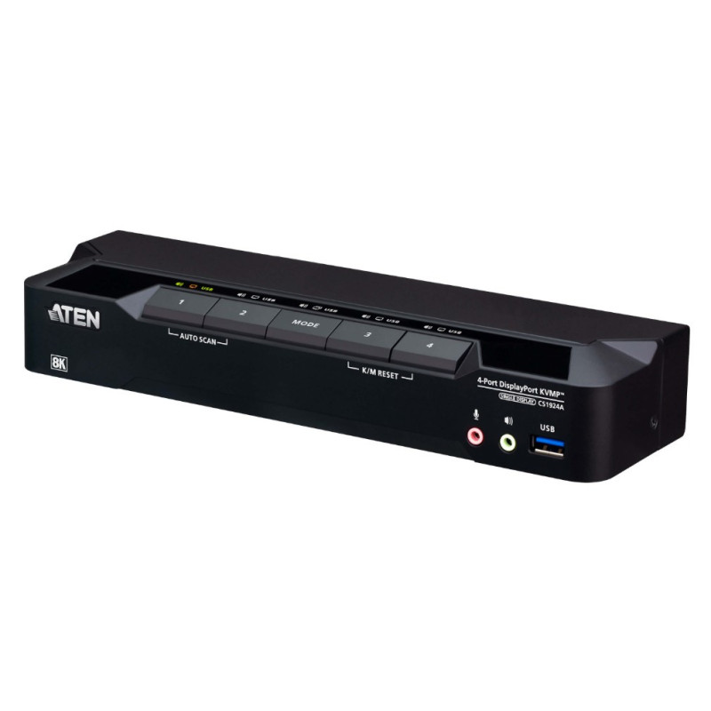 Aten Desktop 4-Port USB 3.0 8K DisplayPort KVMP™ Switch (Cables included)