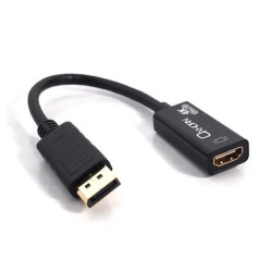 Oxhorn DisplayPort DP  to HDMI Male to Female Adapter 4K@30Hz 3840x2160 Ultra HD HDMI v1.4 Gold plated 15cm Black