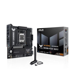 ASUS TUF GAMING B850M-PLUS WIFI7, AM5,B850,4DDR5 256GB,PCIe5.0,M.2x3,WiFi7,BT5.4,2.5GbE,USB20G,DP,HDMI,mATX,3yr wty