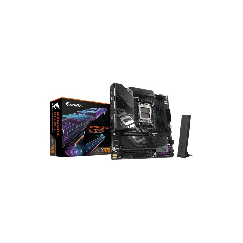 Gigabyte X870 AM5 ATX, Ryzen 9000/8000/7000, 4×DDR5 256GB, PCIe 5.0 M.2, USB4, Wi-Fi 7, BT 5.4, 5GbE LAN, ALC1220, HDMI, Win