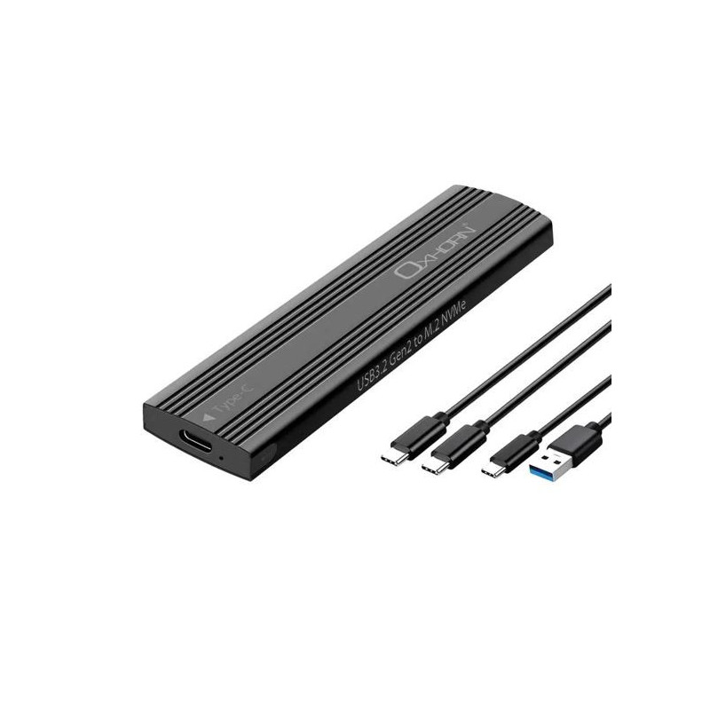 Oxhorn  USB C 3.2 Gen 2 M.2 NVMe NGFF Enclosure 10 Gbps B M Key M.2 NVMe SSD up to 4TB 2280/2260/2242/2230 Aluminum Macs Wind
