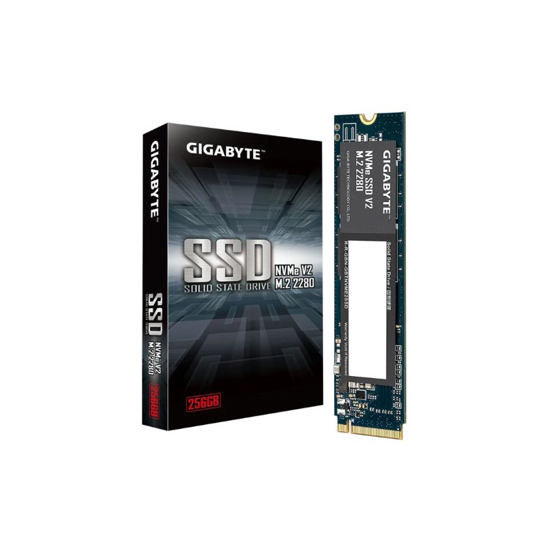 GIGABYTE Gen3 256GB NVMe PCIe 3.0 x4 M.2 2280 SSD, 3200MB/s Read, 1200MB/s Write, 1.5M Hours MTBF, 3-Year Warranty