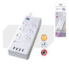 Sansai 6 Outlets & 4 USB Outlets Surge Protected Powerboard Master On/Off switch Surge and overload protected 230-240VAC IV R