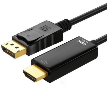 Astrotek 2m DisplayPort DP to HDMI Cable Converter Adapter - Male to Male 4K Resolution For Laptop PC to Monitor Projector HD