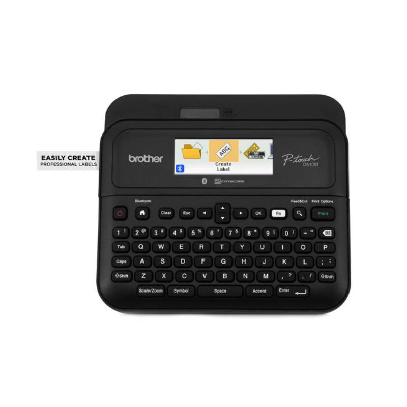 Brother PT-D610BT PC & BLUETOOTH CONNECTABLE PORTABLE P TOUCH LABELLER W/ COLOUR DISPLAY - 3.5-24MM TZE TAPE MODEL