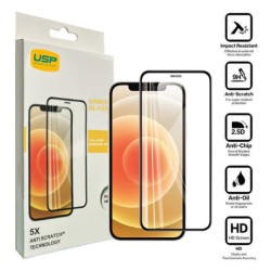 USP Apple iPhone 12 Pro Max (6.7') Armor  Glass Full Cover Screen Protector -  9H Hardness, Scratch-Resistance, Anti-fingerpr