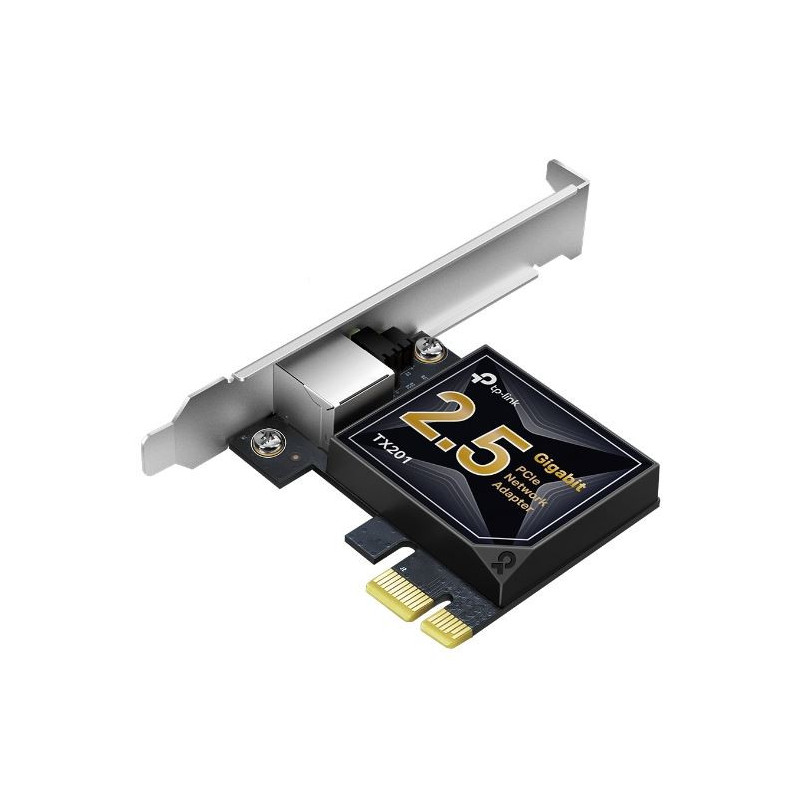 TP-Link TX201 2.5G 2.5 Gigabit PCI Express Network Adapter Low-Profile & Full-Height Brackets 1× PCI Express 2.1 x 1, 1× RJ