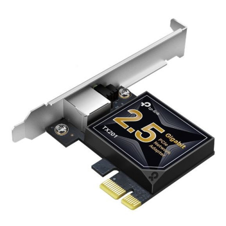 TP-Link TX201 2.5G 2.5 Gigabit PCI Express Network Adapter Low-Profile & Full-Height Brackets 1× PCI Express 2.1 x 1, 1× RJ