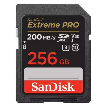 SanDisk 256GB Extreme PRO Memory Card 200MB/s Full HD & 4K UHD Class 30 Speed Shock Proof Temperature Proof Water Proof X-ray