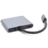 Oxhorn 4-in-1 USB-C to 2x HDMI 1xUSB3.0 1xUSB-C Charging Port 100W Power Delivery Support 4K@30Hz Displays
