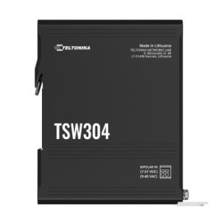Teltonika TSW304 DIN Rail Ethernet Switch, 4x Gigabit Ethernet with speeds of up to 1000 Mbpsl, Wide Range of Voltages, PSU e