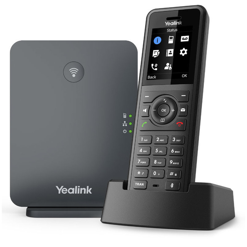 Yealink W77P High-Performance IP DECT Solution including W57R Rugged Handset And W70B Base Station, Up To 20 Simultaneous Cal
