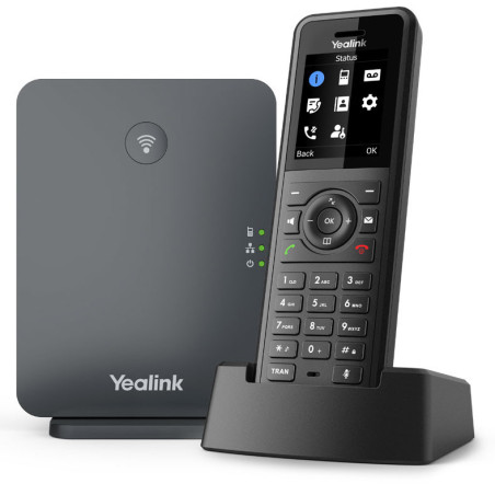 Yealink W77P High-Performance IP DECT Solution including W57R Rugged Handset And W70B Base Station, Up To 20 Simultaneous Cal