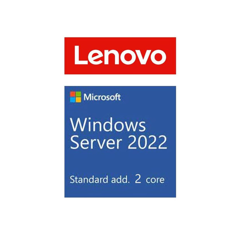 LENOVO Windows Server 2022 Standard Additional License (2 core) (No Media/Key) (Reseller POS Only  ST50 / ST250 / SR250 / ST5