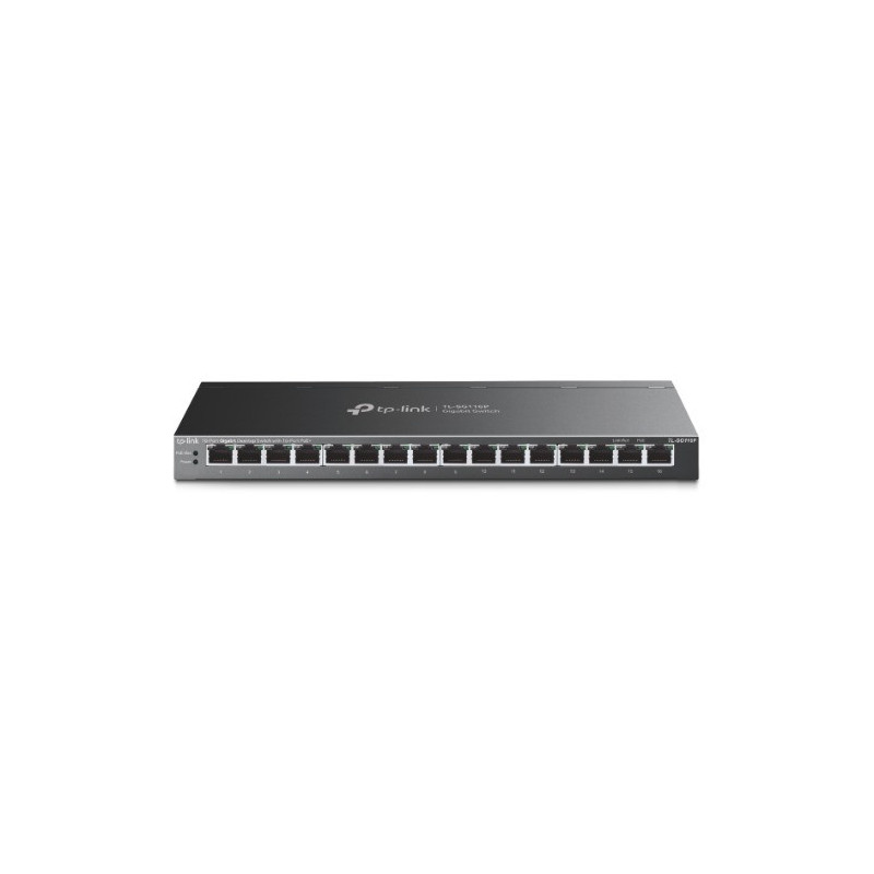 TP-Link TL-SG116P 16-Port Gigabit Desktop Switch with 16-Port PoE , Up to 250 m, Isolation Mode, PoE Auto Recovery, Plug and 