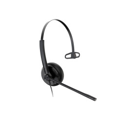 Yealink UH34 Mono UC USB Headset, Lightweight, All Day Wearing Comfort, Ear Wideband Noise Cancelling Microphone, Leather Ear