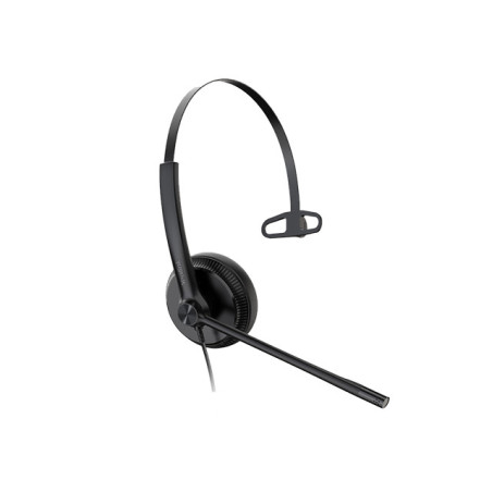 Yealink UH34 Mono UC USB Headset, Lightweight, All Day Wearing Comfort, Ear Wideband Noise Cancelling Microphone, Leather Ear