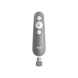 Logitech R500S Laser Presentation Remote with Dual Connectivity Bluetooth or USB 20m Range Red Laser Pointer for PowerPoint K