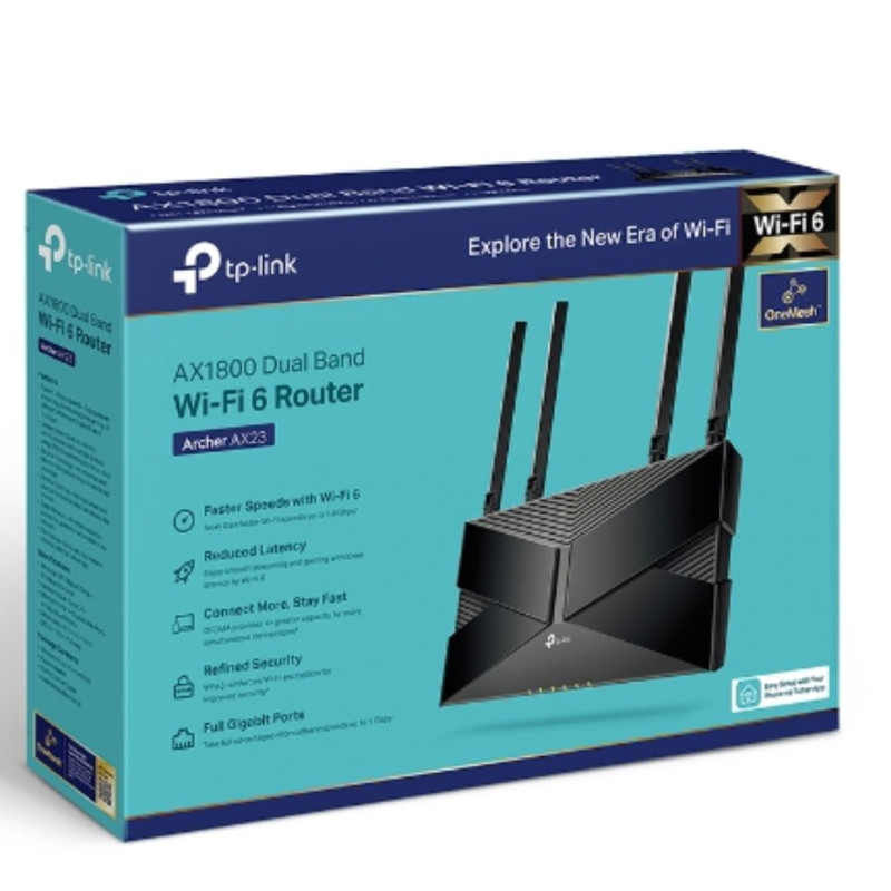 TP-Link Archer AX1800 AX1800 Dual-Band Wi-Fi 6 Router, 574 Mbps at 2.4 GHz   1201 Mbps at 5 GHz, Dual-Core CPU, 1× Gigabit W