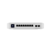 Ubiquiti UniFi Network, Switch, 8-Port, POE 120W, (6) GbE PoE  Ports, (2) GbE PoE   Ports, (2) 10G SFP  Ports, Layer 3, Wall 