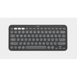 Logitech PEBBLE KEYS 2 K380S Slim, minimalist Bluetooth® Wireless Keyboard with customizable keys (Graphite)