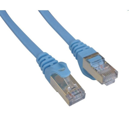 8Ware CAT7 Cable 1m - Blue Color RJ45 Ethernet Network LAN UTP Patch Cord Snagless Flat cable