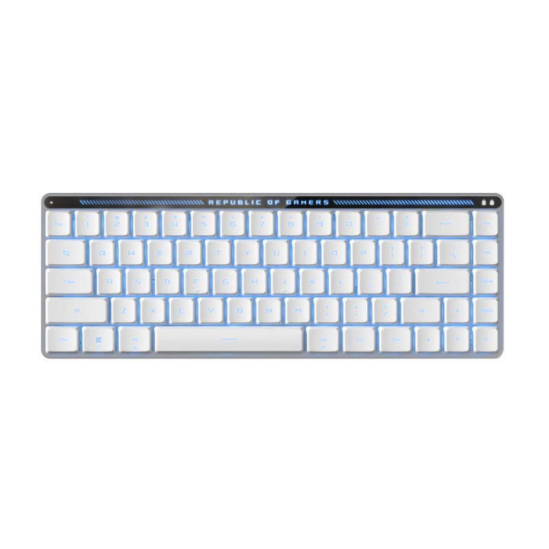 ASUS ROG Falchion RX Blue Low Profile Wireless Gaming Keyboard, Tri-mode Connection, ROG Omni Receiver, Intuitive control