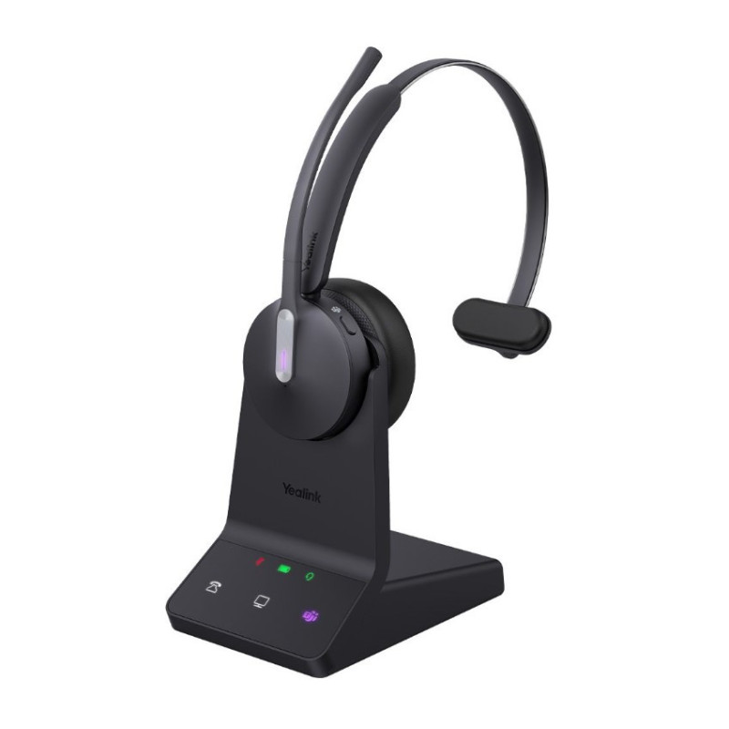 Yealink WH64 Mono UC DECT Wireless Headset, DECT & Bluetooth Wireless Technology, 3-Mic Noise Cancellation, UC Certified,  Ch