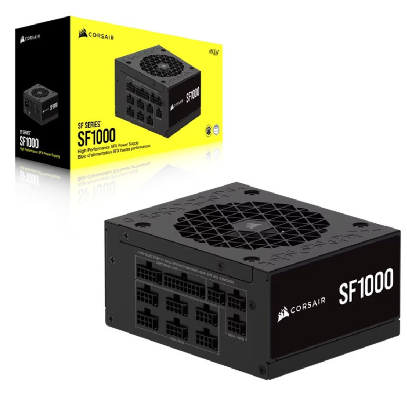 Corsair SF Series SF1000 Fully Modular 80 PLUS Platinum SFX Power Supply (AU) – 1000W, 92mm FDB, 4×PCIe, 8×SATA, 2×EPS, 