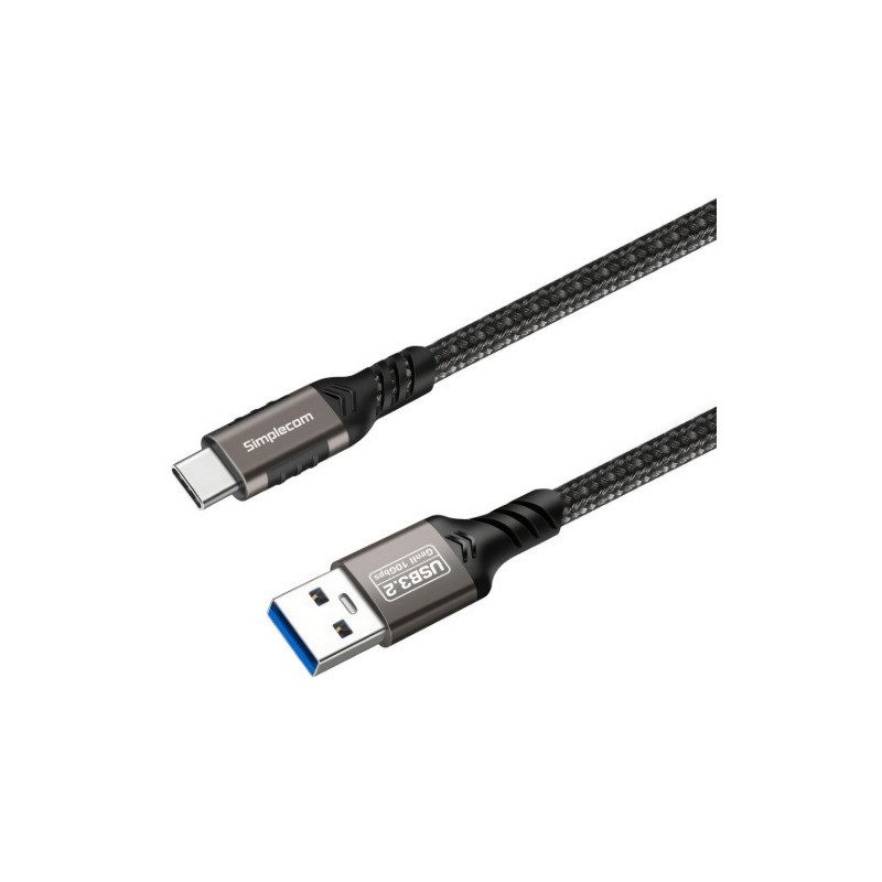 Simplecom CAU510 USB-A to USB-C Data and Charging Cable USB 3.2 Gen2 10Gbps 1M