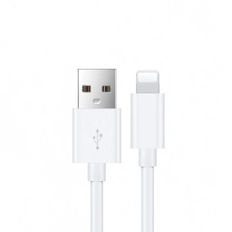 USP Lightning to USB-A Cable (2M) White - Quick Charge & Connect, 2.4A Rapid Charge, 480Mbps Transfer, Fast Charge,Tested 10K