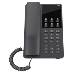 Grandstream GHP621W Desktop Hotel Phone, Built-in WiFi, Black, 2 SIP Accounts, 2 Lines, 3-way Audio Conferencing, Hearing Aid