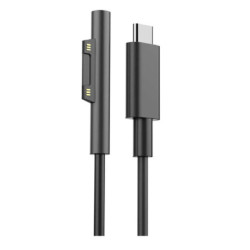 USP USB-C To Microsoft Surface Laptop Cable (1.5M) Black - 3A, Surface Pro, Surface Go, Surface Book, Magnetic Connection, 5 