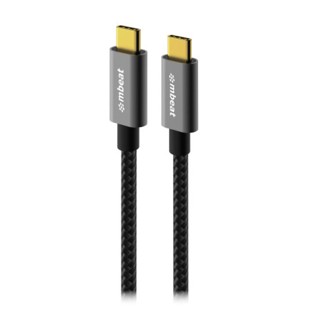 mbeat® Tough Link 1.8m USB 3.2 Gen2 USB-C Cable - Space Grey transfer at speeds up to 10Gbps Video Resolution: Maximum 4K/60