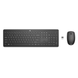 HP 230 USB Wireless Keyboard & Mouse Combo 2.4GHz 12 function keys Chiclet Comfortable Low Noise 1600DPI Mouse Light Weight L